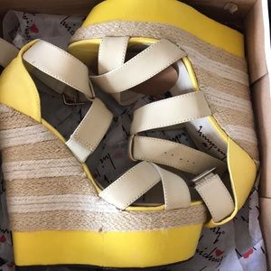 NEW yellow and cork like wedges